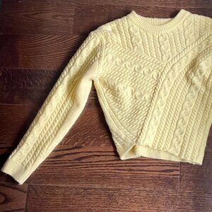 sweater, yellow, small and fitted